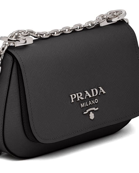 prada double bag silver hardware|saffiano leather Prada bags.